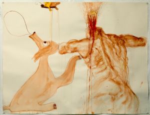 Untitled, 2012, mixed media on paper, 150X150 cm