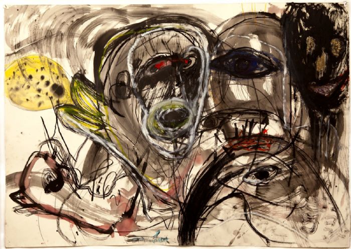 Untitled, 2012, mixed media on paper, 120X150 cm