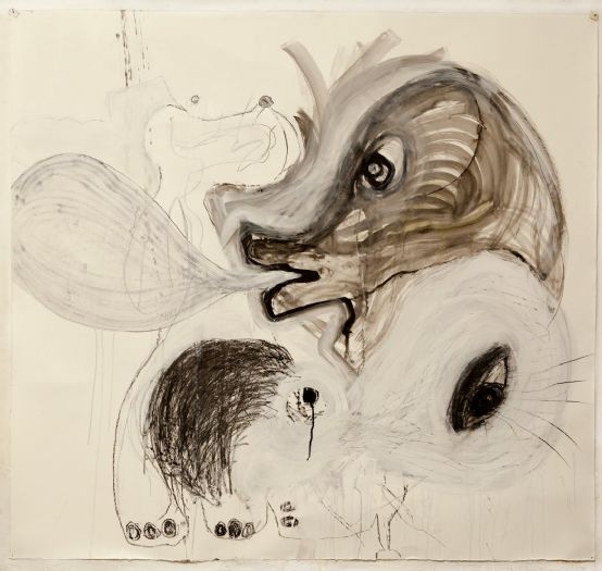 Untitled, 2012, mixed media on paper, 140X150 cm