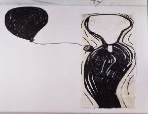 Untitled , 2002, Tape on paper, 240x100 cm