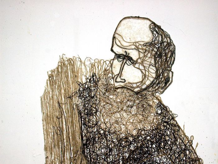 Untitled, 2003, thread, string & plastic glue, detail