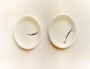 Untitled, 1999, Marker Pen on Disposable Plastic Plate, 16.5 cm each