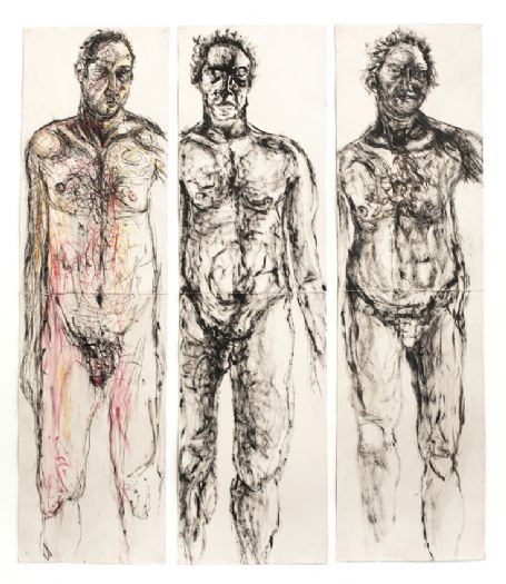 Untitled, 2011, mixed media paper, 141X38  cm each