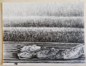 Daysleeper, 2020, Ballpoint pen on Paper, 29.5X21 cm