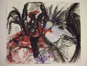 Untitled, 2012 mixed media on paper, 40.5X50 cm	.