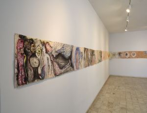 Panoramic View, 2016, mixed media on paper.	