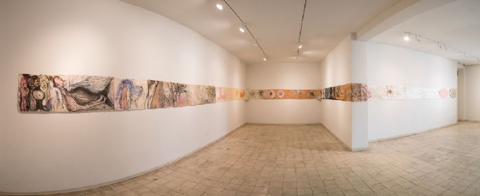 STRIP, Panoramic View, 2016, mixed media on paper, 50x2500 cm 