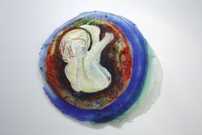 	 Untitled, 2009, Ink and Water Color on pva - Plastic Glue, 66X67 cm