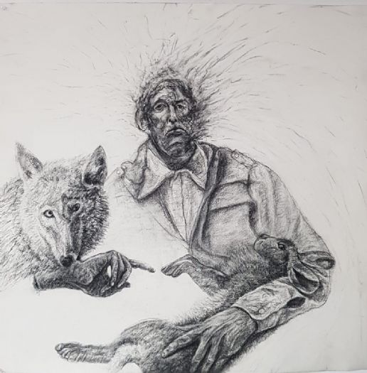  untitled, 2023, natural charcoal on paper, 81x78 cm